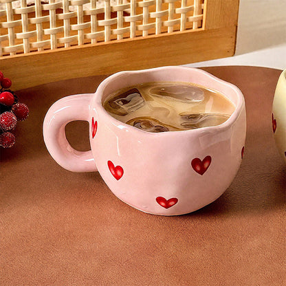 Romantic Heart Coffee Mug (7.4oz) - Cute Love-Inspired Gift for Couples