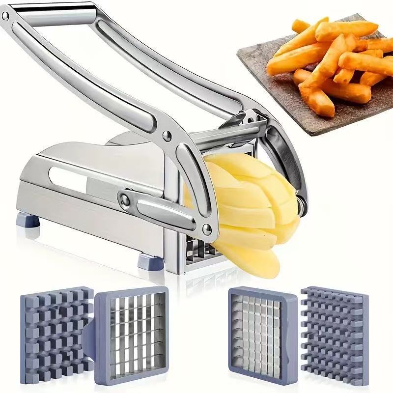 Stainless Steel Vegetable & French Fry Cutters - Perfect Cuts in Seconds
