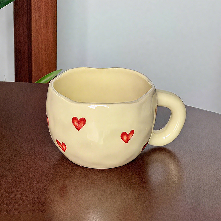 Romantic Heart Coffee Mug (7.4oz) - Cute Love-Inspired Gift for Couples