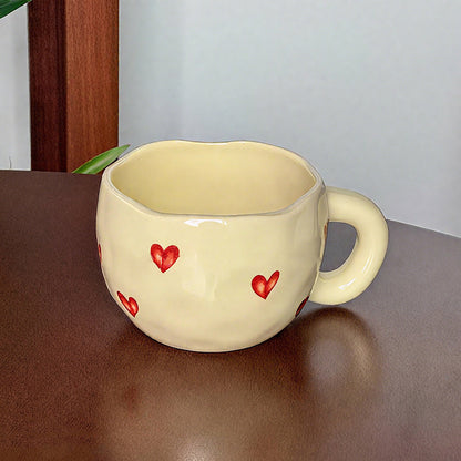 Romantic Heart Coffee Mug (7.4oz) - Cute Love-Inspired Gift for Couples