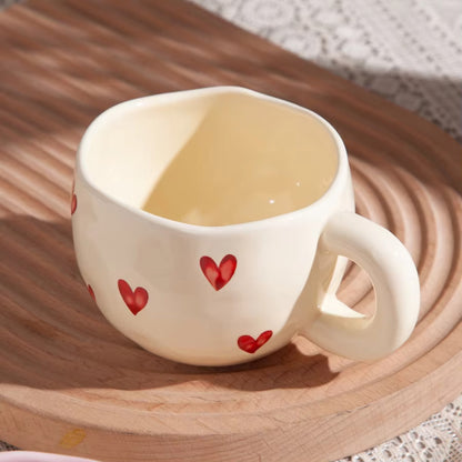 Romantic Heart Coffee Mug (7.4oz) - Cute Love-Inspired Gift for Couples