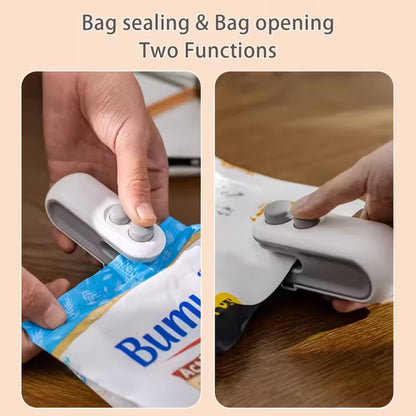 Seal & Save in Seconds – 2-in-1 Rechargeable Mini Bag Sealer & Cutter