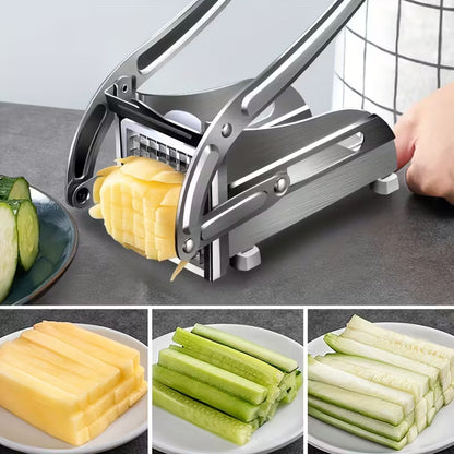 Stainless Steel Vegetable & French Fry Cutters - Perfect Cuts in Seconds