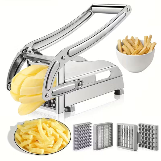 Stainless Steel Vegetable & French Fry Cutters - Perfect Cuts in Seconds