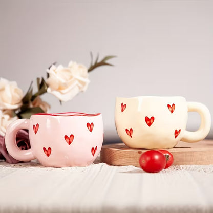 Romantic Heart Coffee Mug (7.4oz) - Cute Love-Inspired Gift for Couples