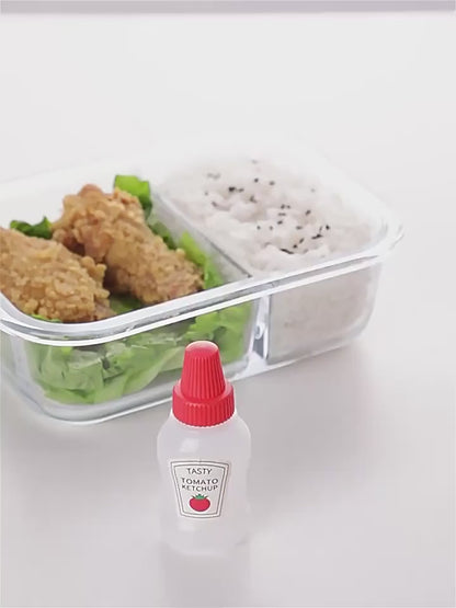 Mess-Free Mini Sauce Bottles (4pcs) - Portable Squeeze Containers for Lunch & Travel
